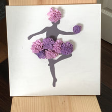Load image into Gallery viewer, Wood Flower Ballerina Wall Decor