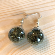 Load image into Gallery viewer, Sand Globe Earrings Army Green