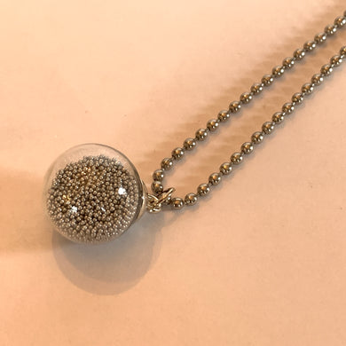Sand Globe Necklace Silver