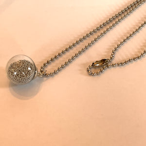 Sand Globe Necklace Silver
