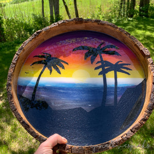Tropical Sunset Resin Pour Tray