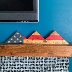 American Flag Peaks Shelf Sitters