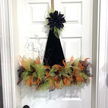 Load image into Gallery viewer, Deco Mesh Witch Hat Wreath