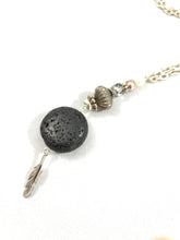 Load image into Gallery viewer, Essential Oil Diffuser Necklace with Feather