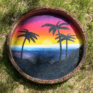 Tropical Sunset Resin Pour Tray