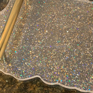Resin Tray ~ Clear Glitter