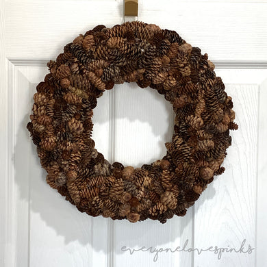 14” Rustic Pinecone Wreath