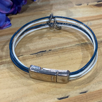 Skinny Leather Bracelets w Magnetic Clasp