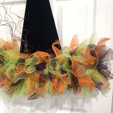 Load image into Gallery viewer, Deco Mesh Witch Hat Wreath