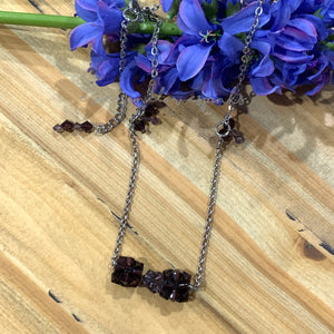 Purple Box Beaded 20" Necklace