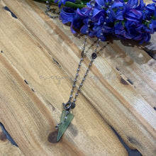 Load image into Gallery viewer, Faceted Moonstone and Seaglass 30&quot; Lariat Necklace